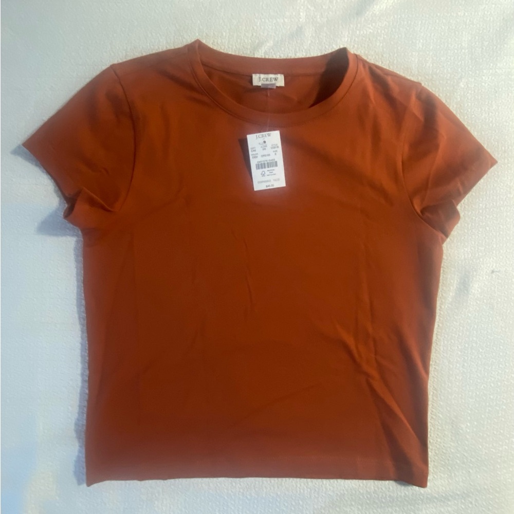 J. Crew Orange Fitted Short Sleeve T-Shirt